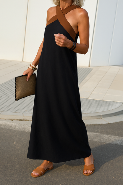 Abito elegante con scollo incrociato