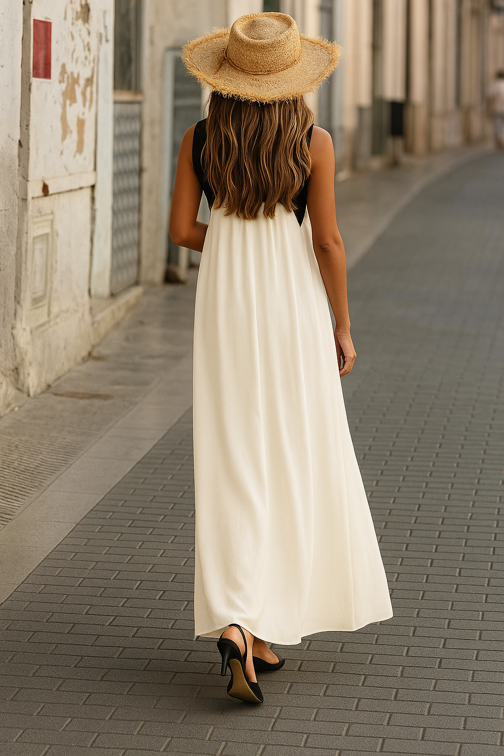 Abito elegante con scollo incrociato