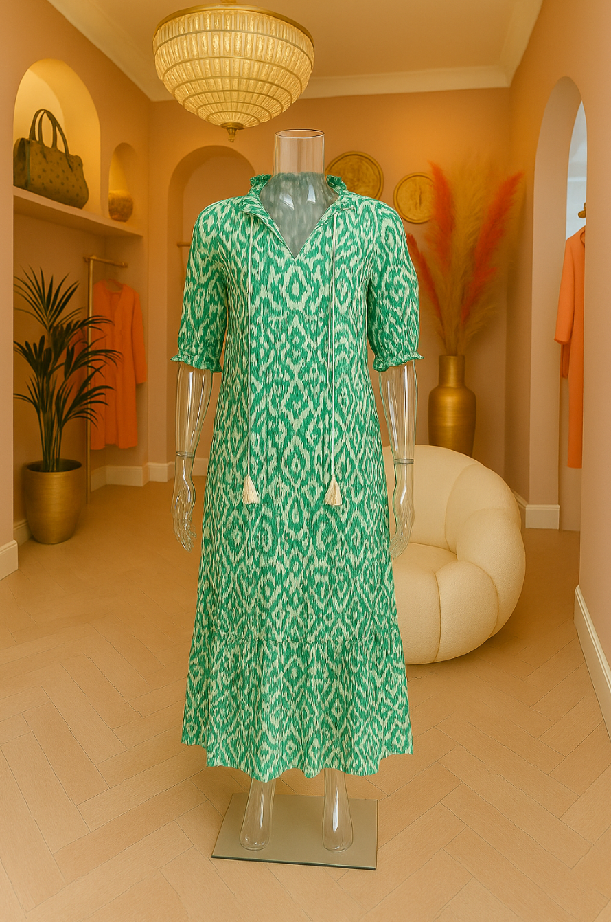 Abito Estivo Boho Vintage con Scollo a V