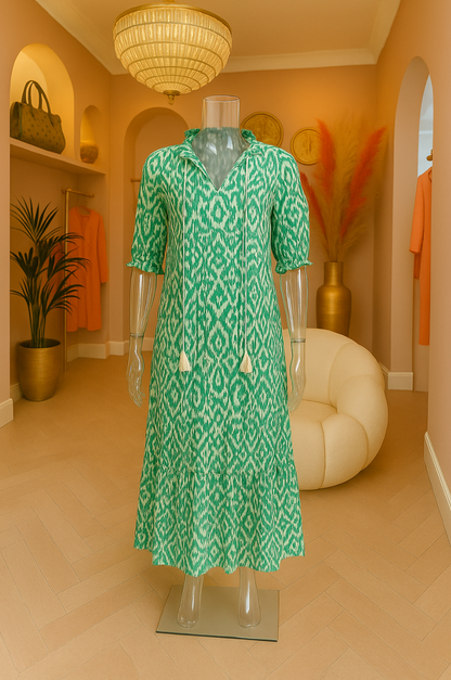 Abito Estivo Boho Vintage con Scollo a V